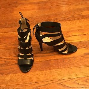 Nine West Black Strappy Heels Size 9M